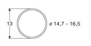 Roco 40071 - H0 Haftringsatz 14,7-16,5 mm (10 Stück)